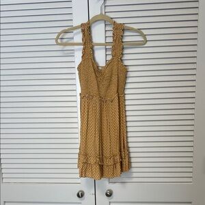 Skylar + Madison Smocked and Ruffle Mustard Yellow Sundress